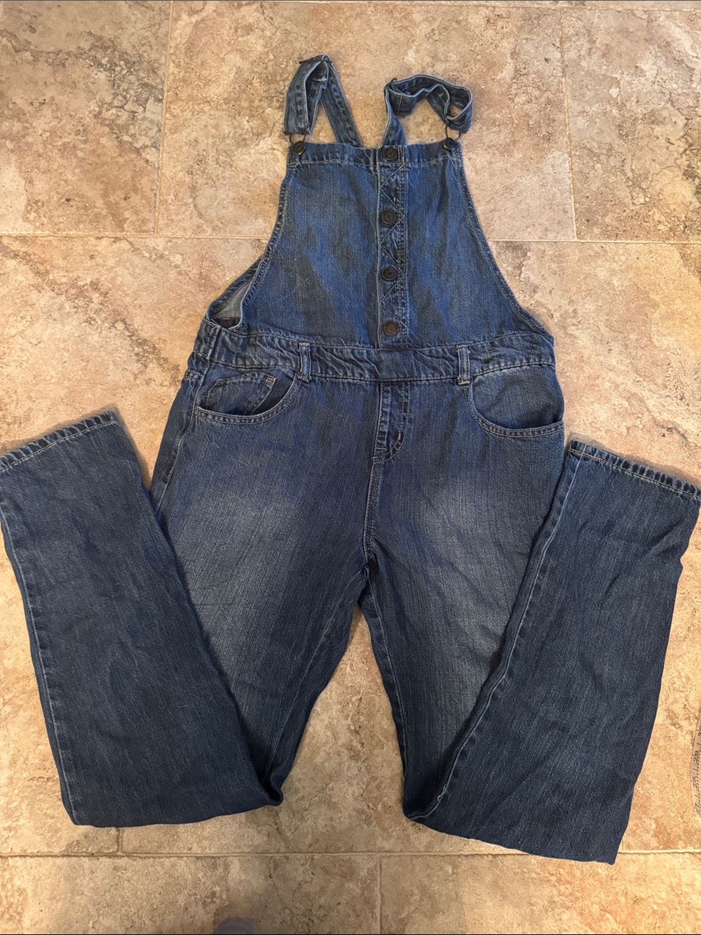 Cat & Jack kids girls denim overalls size XL 14/16 soft jeans 100% Lyocell